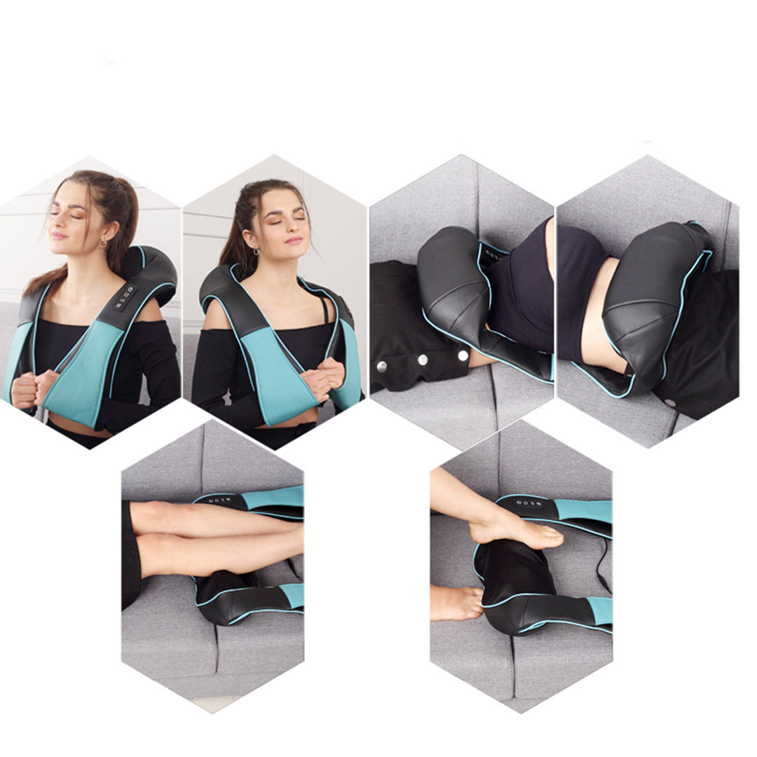 NNEAGS Electric Kneading Back Neck Shoulder Massage Arm Body Massager Blue