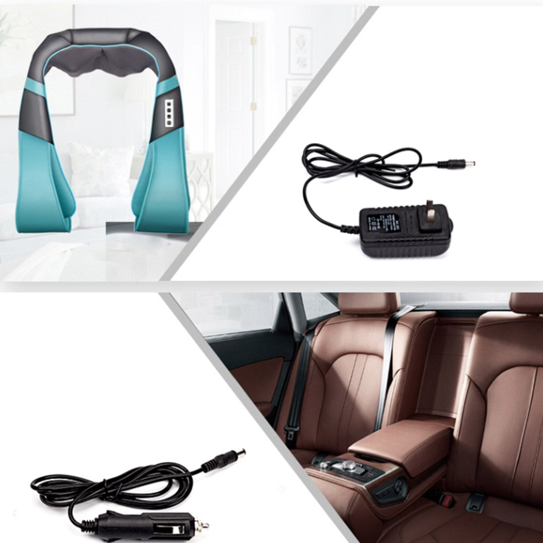 NNEAGS Electric Kneading Back Neck Shoulder Massage Arm Body Massager Blue